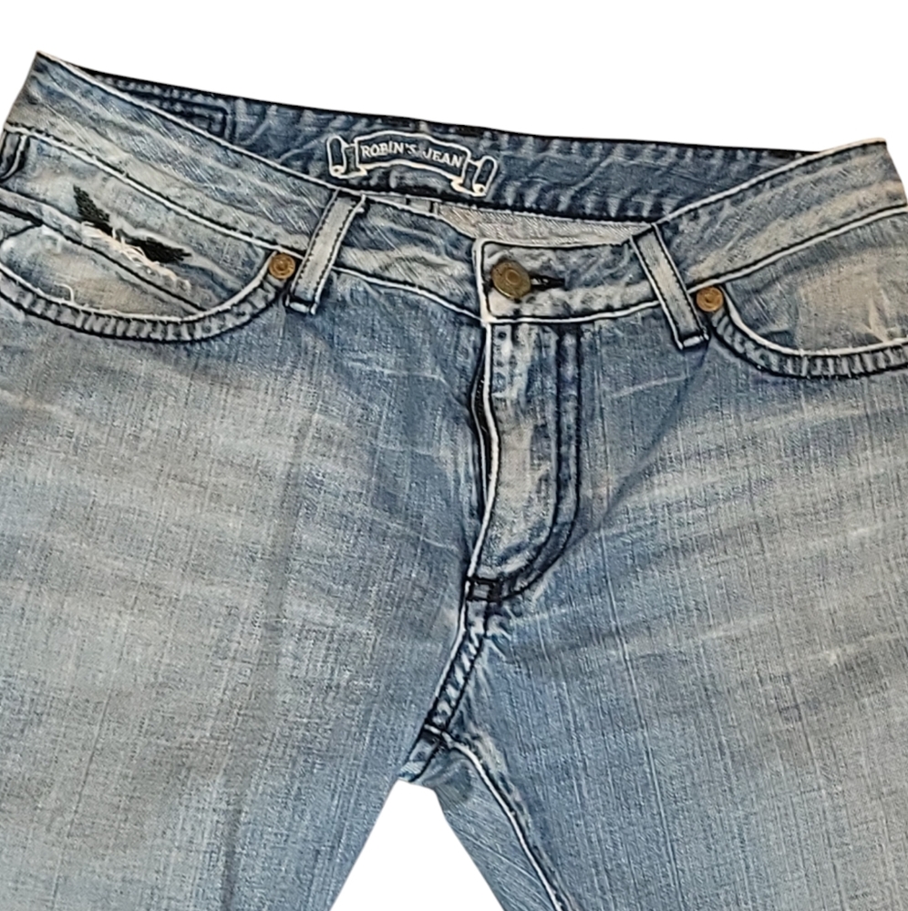 Robin Jeans Distressed Mens‎ Size 33x28 Blue B24 - Picture 7 of 11